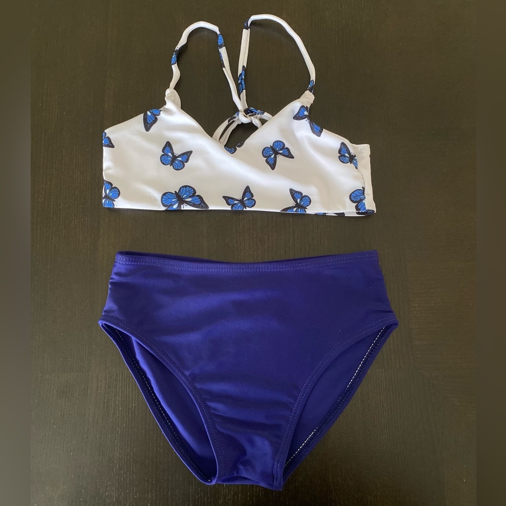 💖SALE 3x$15 Girls Butterfly Print 2pc. Bikini Swimsuit. Size 3T. Mommy & Me